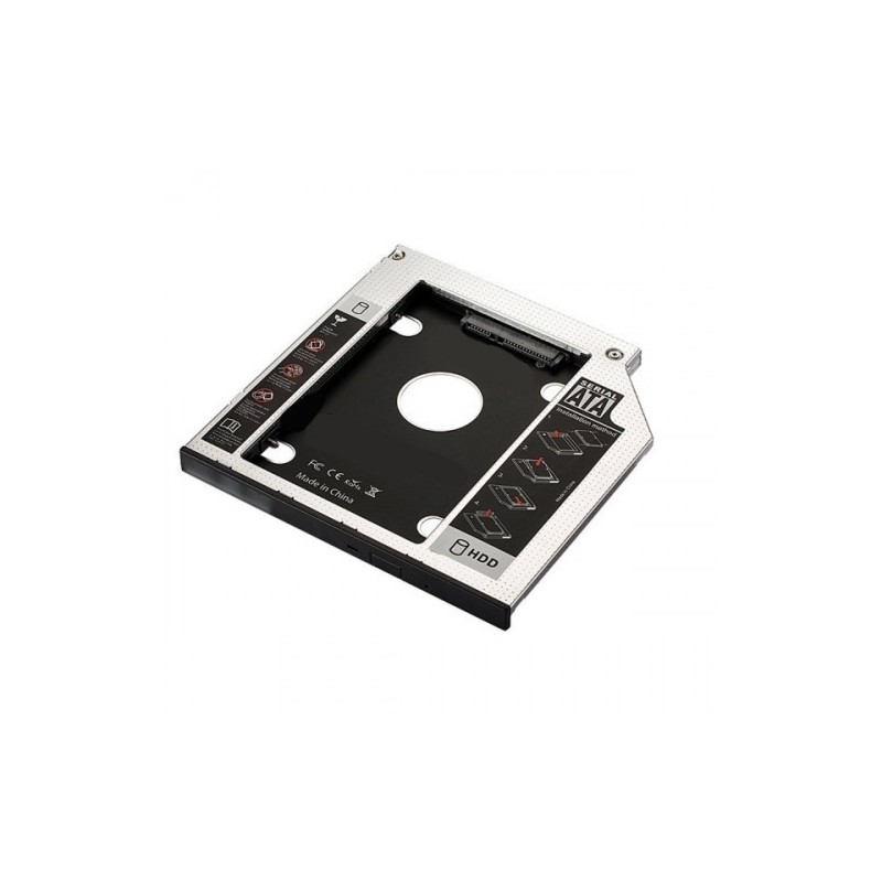 Ewent EW7003 funda para disco duro externo Acrilonitrilo butadieno estireno (ABS), Aluminio Negro, Blanco