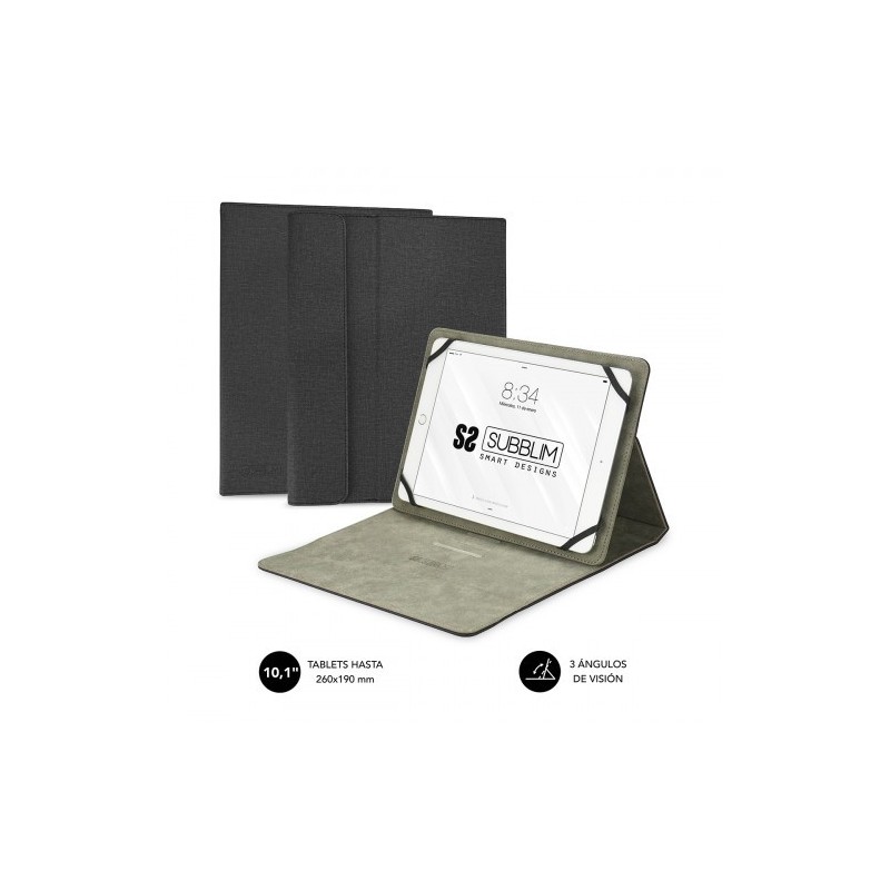 SUBBLIM Funda Tablet Clever Stand Tablet Case 10,1" Black