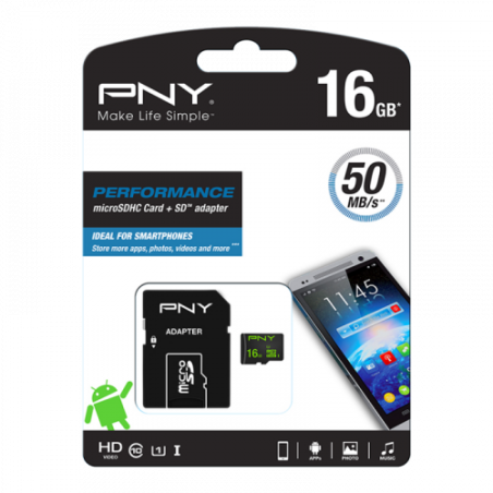PNY Performance memoria flash 16 GB MicroSDHC UHS-I Clase 10