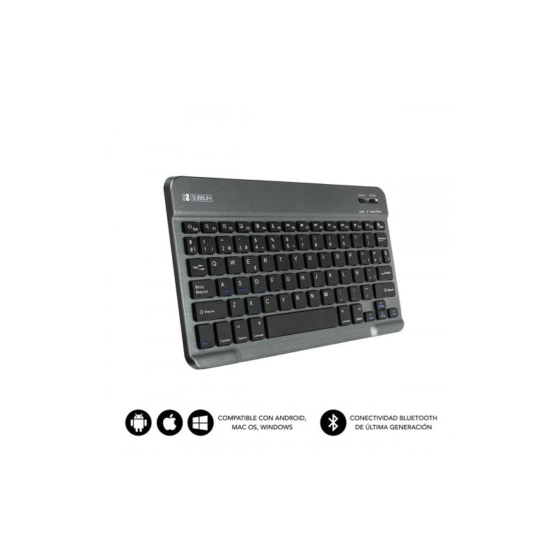 SUBBLIM Teclado Bluetooth Smart BT Keyboard Grey