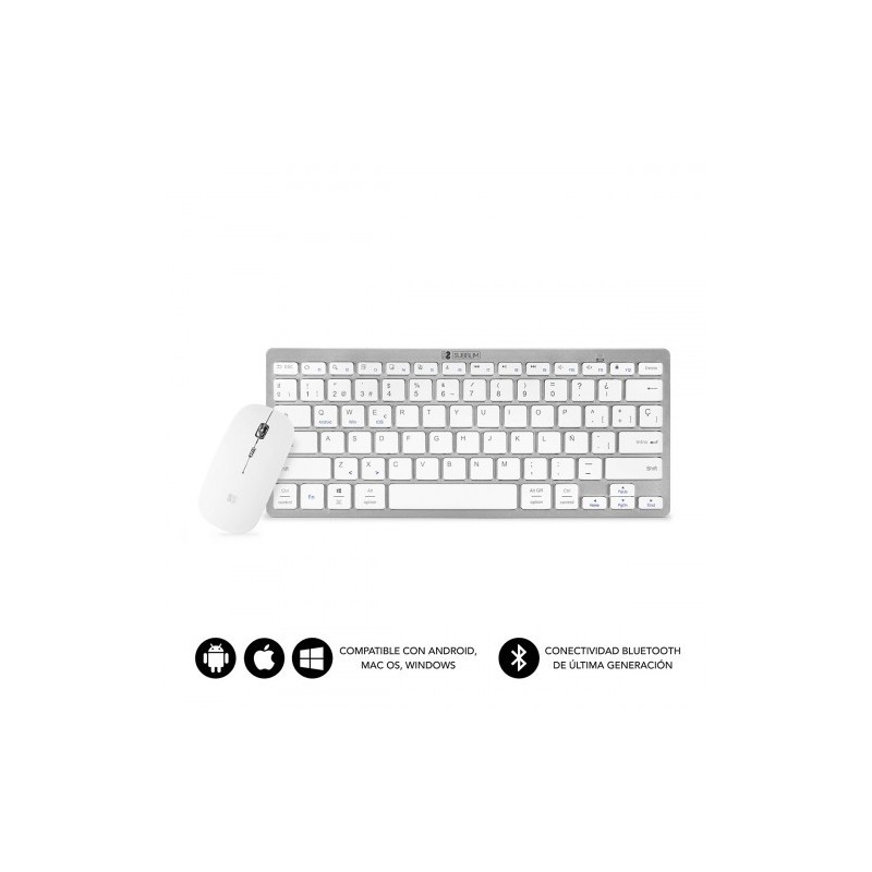 SUBBLIM TECLADO CON RATON BLUETOOTH COMBO DYNAMIC COMPACT SILVER