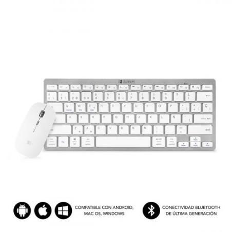 SUBBLIM TECLADO CON RATON BLUETOOTH COMBO DYNAMIC COMPACT SILVER