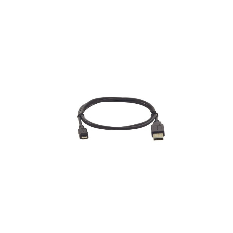 Kramer Electronics C-USB/MICROB-3 cable USB 3 m 2.0 USB A Micro-USB B Negro, Plata