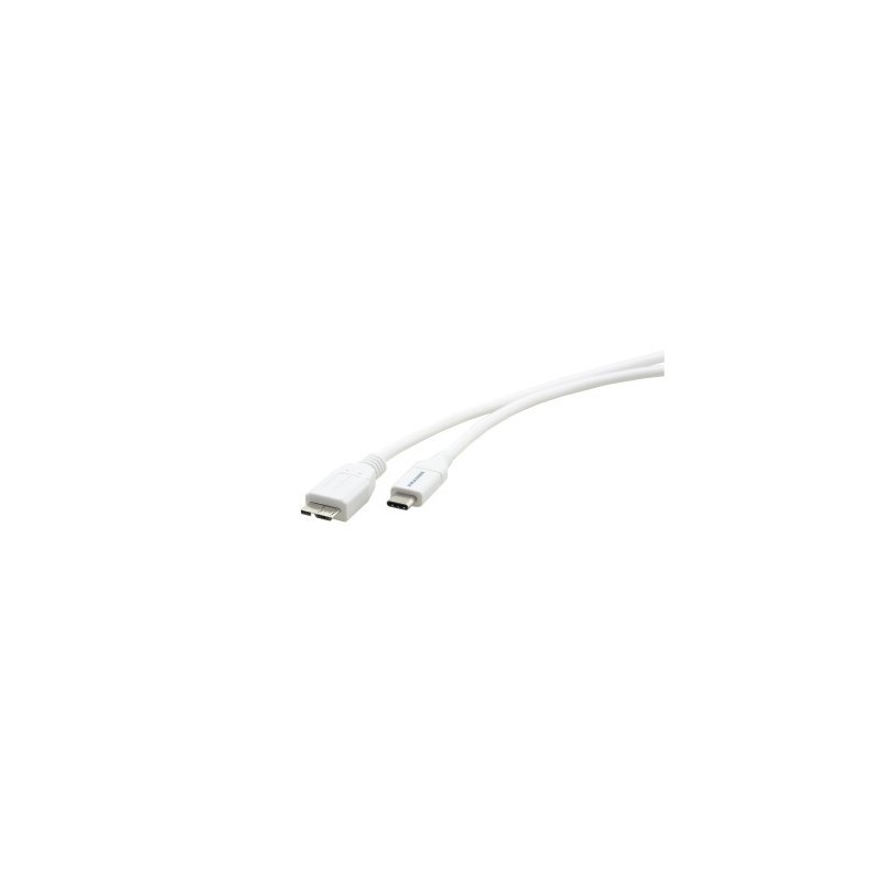 Kramer Electronics C-USB31 cable USB 0,9 m USB 3.2 Gen 1 (3.1 Gen 1) USB C USB C/Micro-USB B Blanco