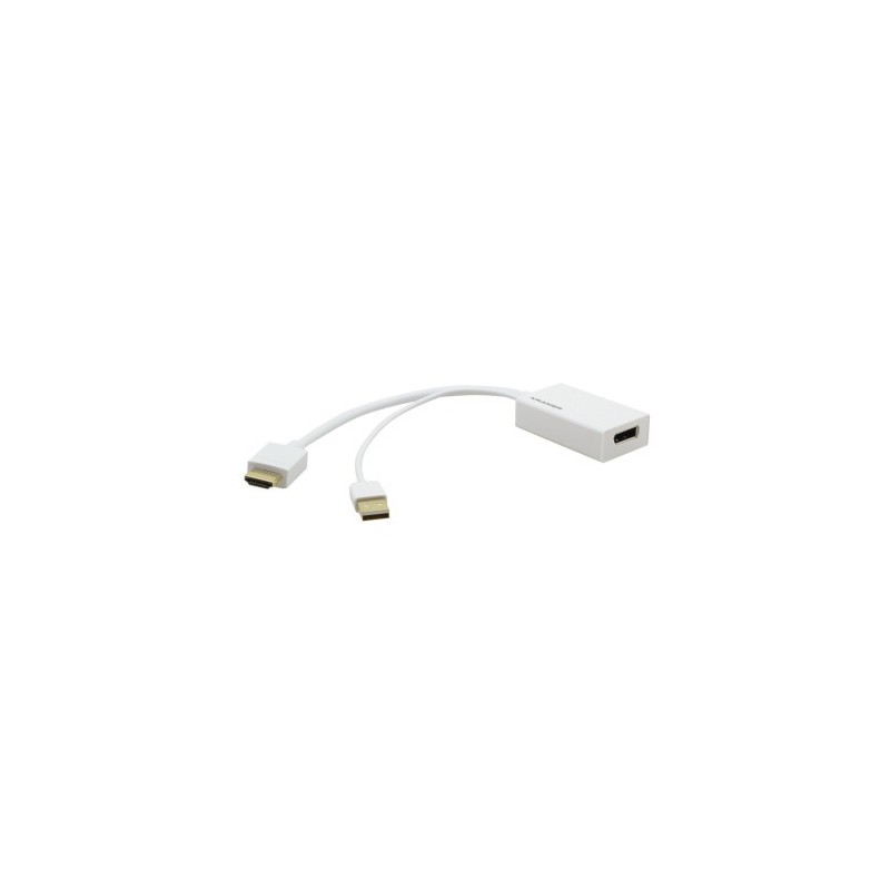 Kramer Electronics ADC-HM/DPF adaptador de cable de vídeo 0,3 m HDMI DisplayPort Blanco