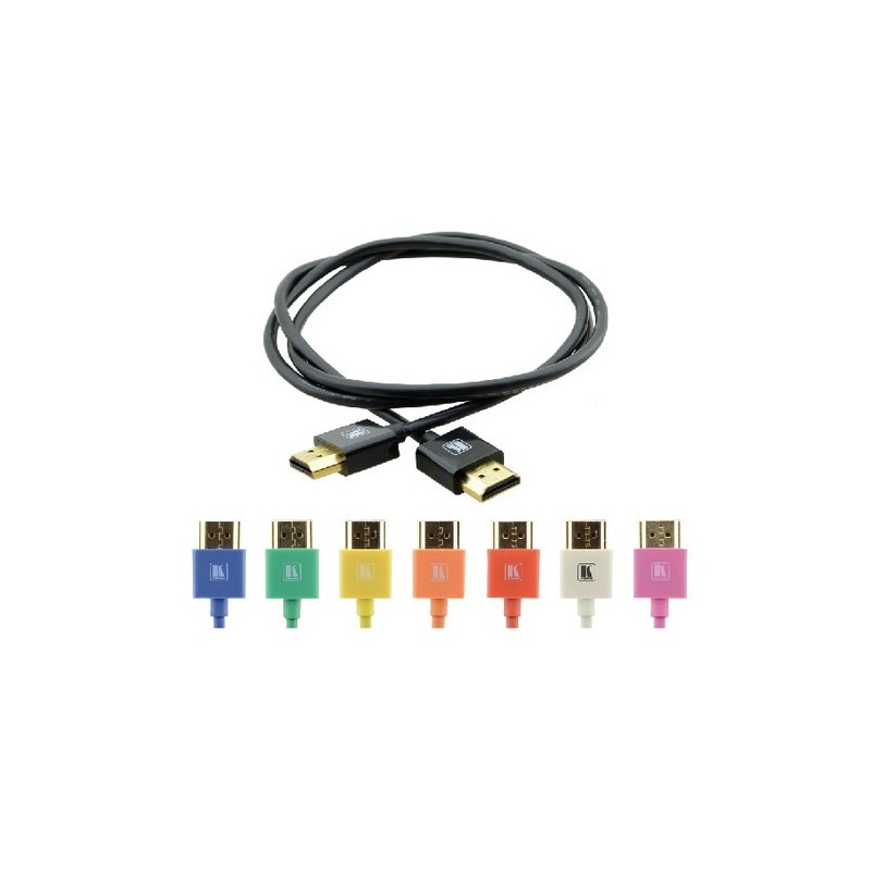 KRAMER CABLE HDMI FLEXIBLE ALTA VELOCIDAD CON ETHERNET ULTRA PLANO COLOR NEGRO (C-HM/HM/PICO/BK-10)