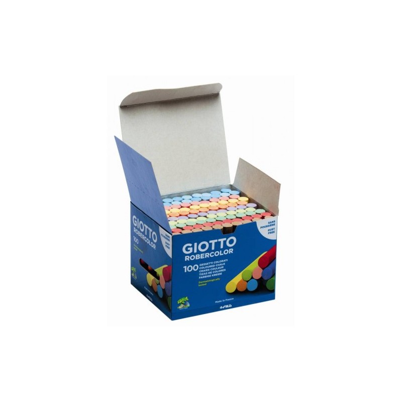 CAJA 100 TIZAS COLORES SURTIDOS GIOTTO F539000