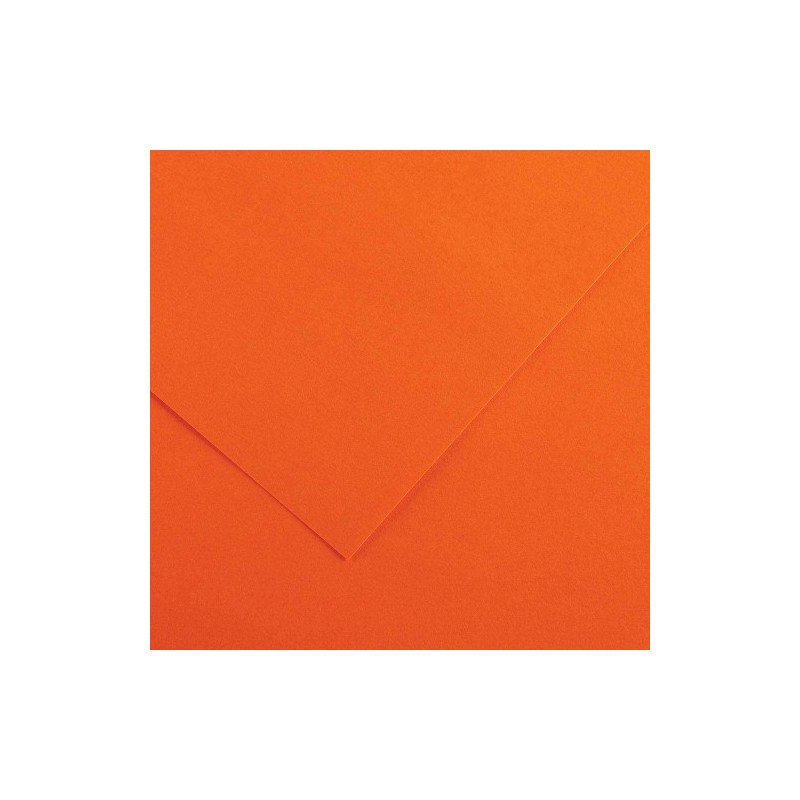 PAQUETE 25 HOJAS CARTULINA IRIS 50X65 185G NARANJA GUARRO CANSON C200040224