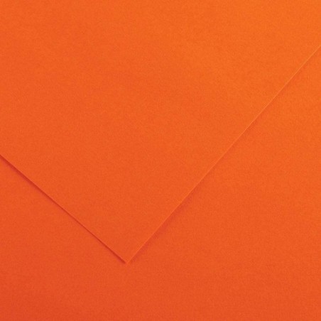 PAQUETE 25 HOJAS CARTULINA IRIS 50X65 185G NARANJA GUARRO CANSON C200040224