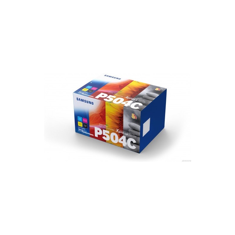 Samsung Paquete de 4 cartuchos de tóner negro/cian/magenta/amarillo CLT-P504C