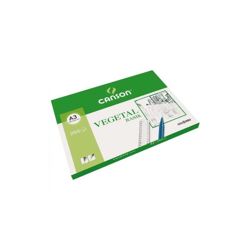 PAQUETE 250 HOJAS PAPEL VEGETAL A3 90G GUARRO CANSON C200406244