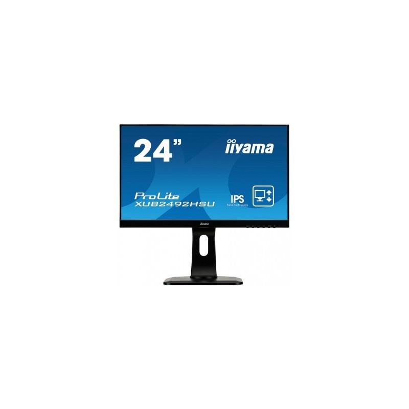 (D)MONITOR IIYAMA 24" FHD BUSINESS ETE IPS PANEL (XUB2492HSU-B1) NEGRO /  AJUSTE ALT / PIVOT /1920X1080 /250CD /MM/HDMI /VGA /DP/5MS
