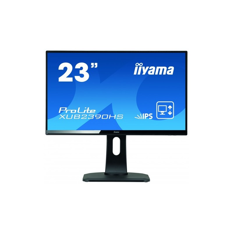 MONITOR IIYAMA 23" FHD BUSINESS ETE IPS PANEL (XUB2390HS-B1) NEGRO /  AJUSTE ALT / PIVOT /1920X1080 /250CD /MM/HDMI /VGA /DVI /5MS