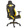 Corsair T1 Race Silla para videojuegos de PC Negro, Amarillo