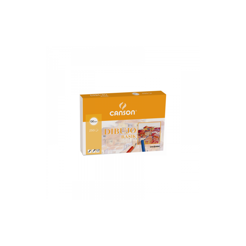 PAQUETE 250 HOJAS BASIK 130G A3 GUARRO CANSON C200402766