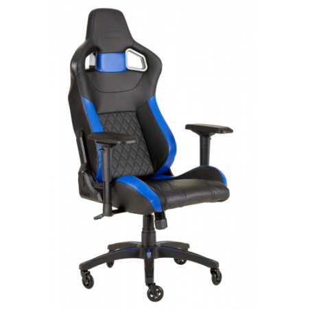 Corsair T1 Race Silla para videojuegos de PC Negro, Azul