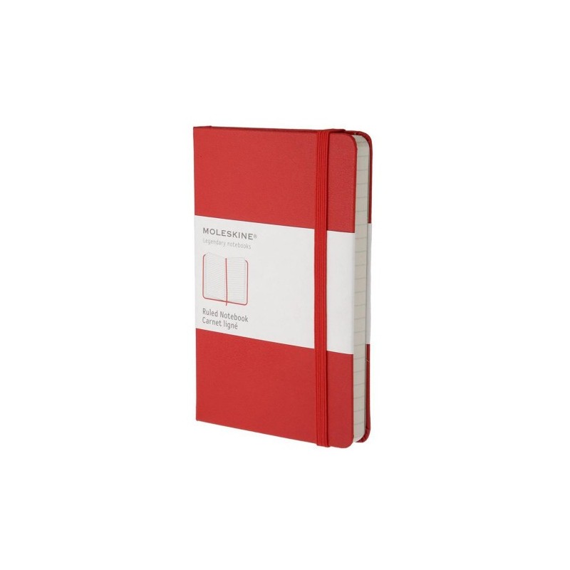 LIBRETA CLASICA TAPA DURA ROJA L (13X21CM) RAYADA MOLESKINE QP060R