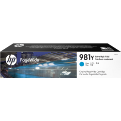 HP Cartucho original PageWide 981Y cian de alto rendimiento