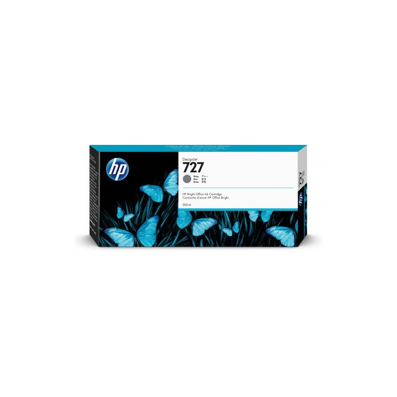 HP Cartucho de tinta DesignJet 727 gris de 300 ml
