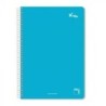 CUADERNO SERIE XTRA 60GR.TAPA CONTRACOLADA FOLIO (215X310MM.) 80 HOJAS CUADRÍCULA 4X4 COLOR AZUL PACSA 16070