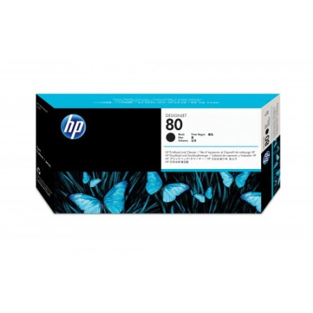 CABEZAL DE IMPRESION Y LIMPIADOR HP DESINGJET Nº80 NEGRO(C4820A)