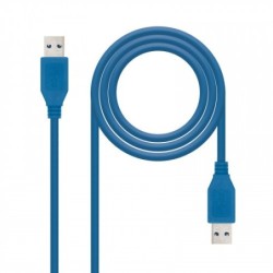 NANOCABLE CABLE USB 3.0, TIPO A/M-A/M, AZUL, 1.0 M (10.01.1001-BL)