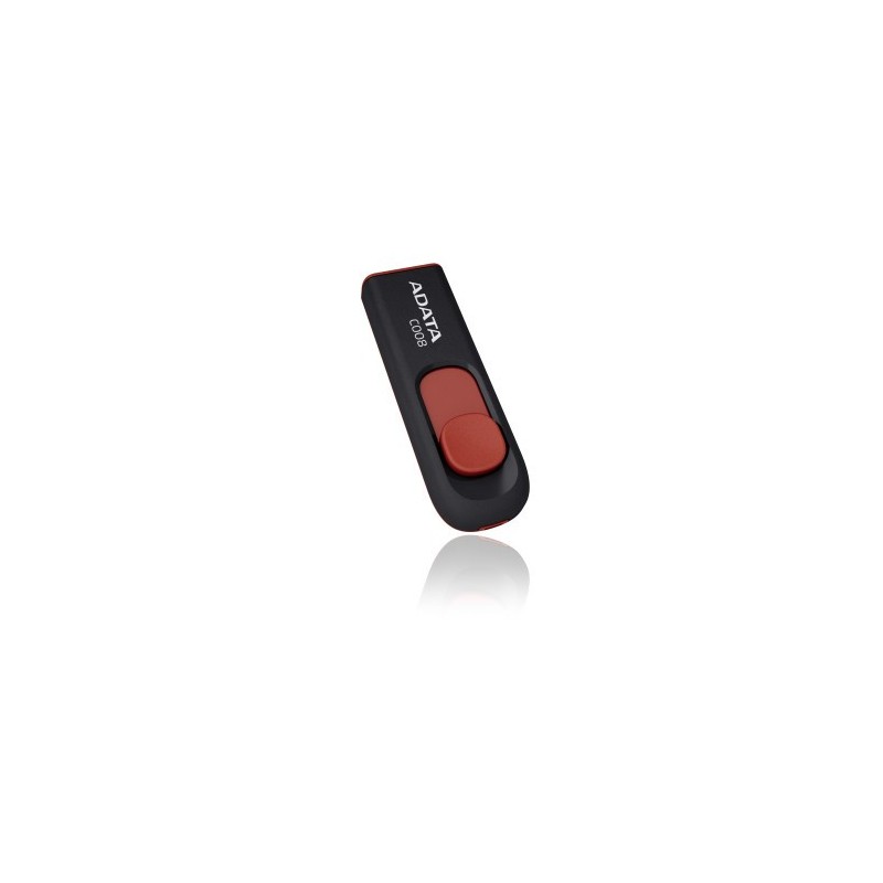 USB A-DATA 32GB (C008) BLACK/RED (AC008-32G-RKD)