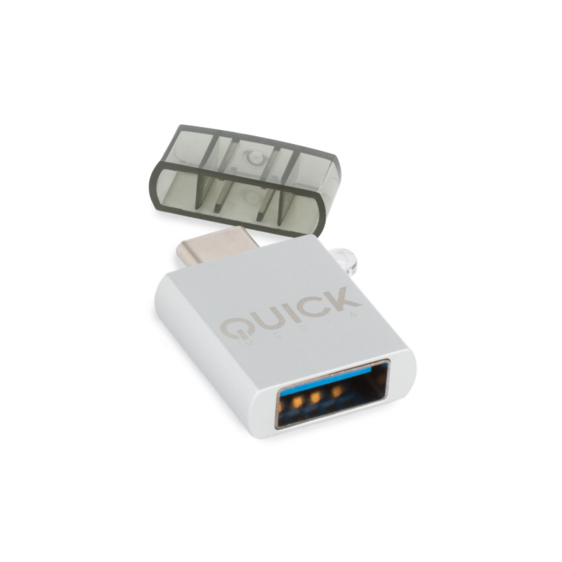 Quick Media QMACUSB cambiador de género para cable USB-C USB-A Blanco