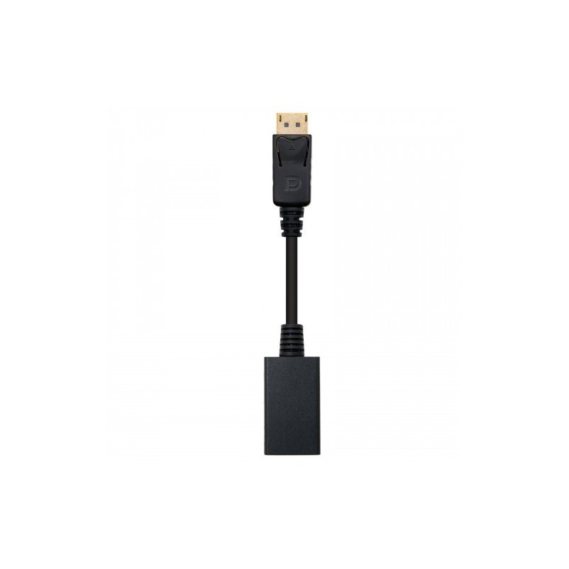 Nanocable CONVERSOR DISPLAYPORT A HDMI DP/M-HDMI/H NEGRO 15 CM