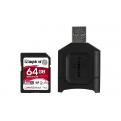 Kingston Technology Canvas React Plus memoria flash 64 GB SD Clase 10 UHS-II