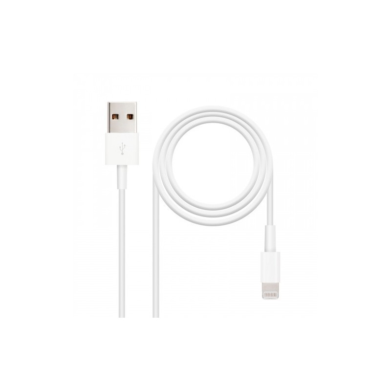 Nanocable CABLE LIGHTNING IPHONE A USB 2.0, IPHONE LIGHTNING-USB A/M, 1.0 M
