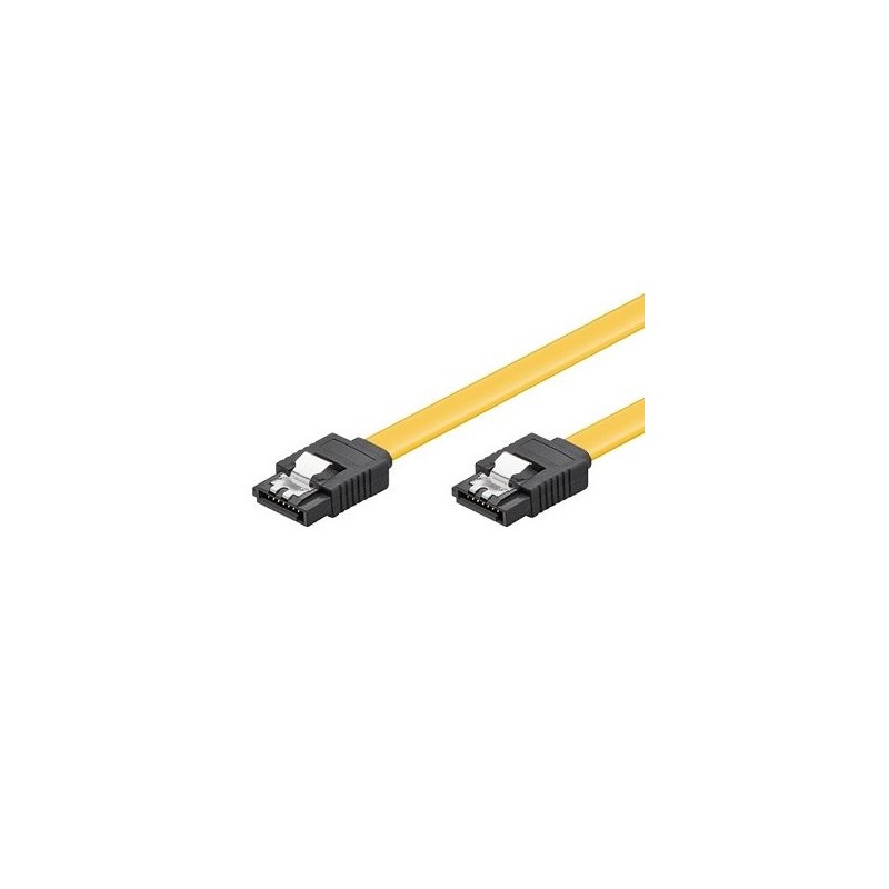 Ewent 0.5m, 6GBs, SATA 3 cable de SATA 0,5 m SATA 7-pin Negro, Amarillo
