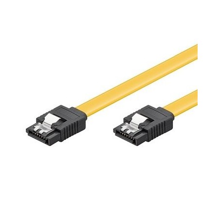 Ewent 0.5m, 6GBs, SATA 3 cable de SATA 0,5 m SATA 7-pin Negro, Amarillo
