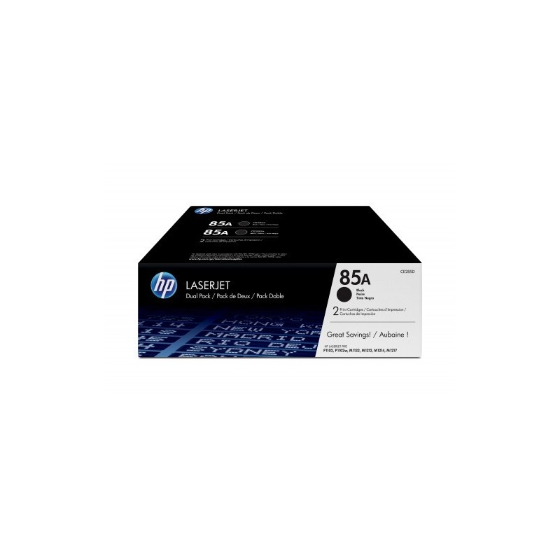HP 85A TONER PACK 2 NEGRO HP85A (CE285AD)