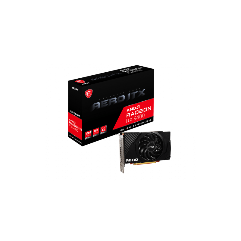 MSI Radeon RX 6400 AERO ITX 4G AMD 4 GB GDDR6