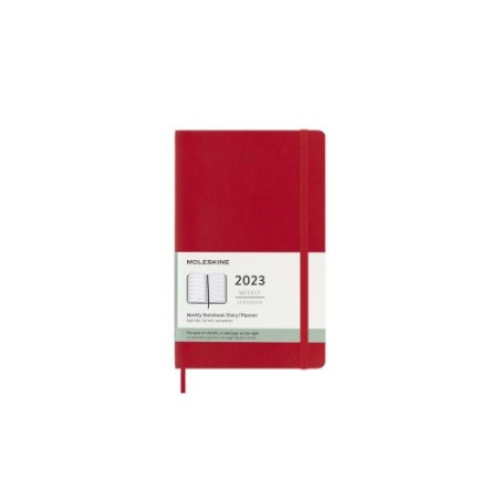 AGENDA 12 MESES 2023 SEMANAL L ROJO TAPA BLANDA MOLESKINE DSF212WN3Y23