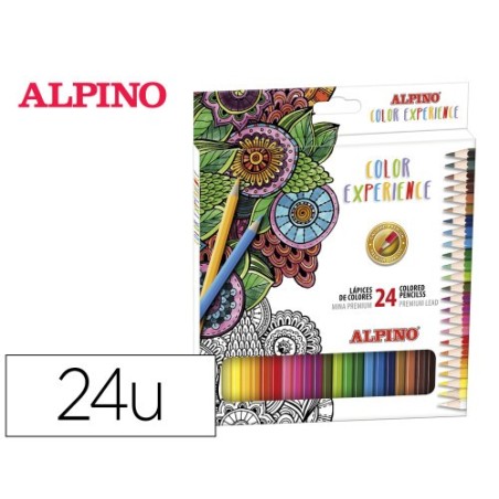 ESTUCHE 24 LÁPICES DE COLORES PREMIUM MINA BLANDA COLOR EXPERIENCE ALPINO AL000247