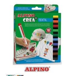 SET ALPINO CREA 6 BOTES PINTURA TEXTIL 6X20ML ALPINO DE000036