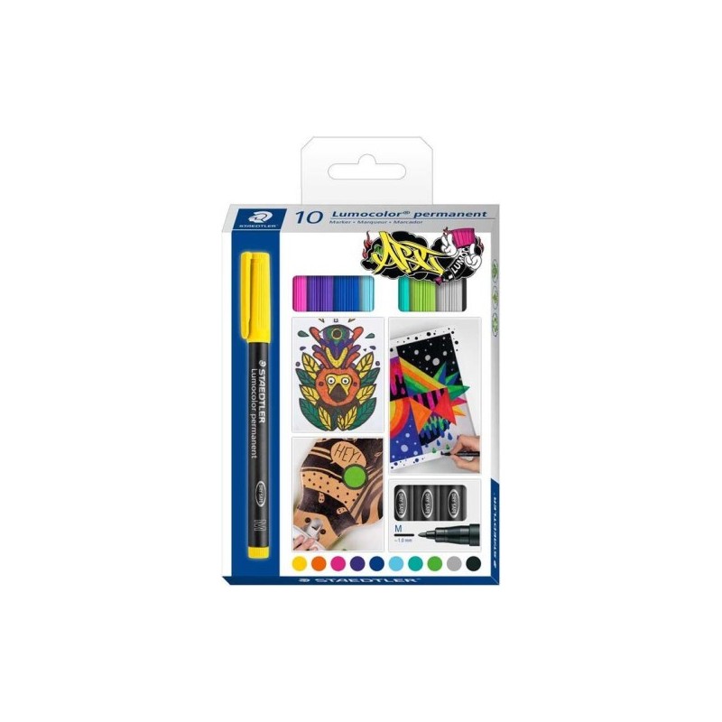 ESTUCHE 10 UDS LUMOCOLOR PERMANENT 317 STAEDTLER 317 C10