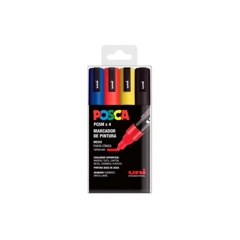 ESTUCHE 4 UDS. PC-5M BASIC POSCA UNIBALL 182634681