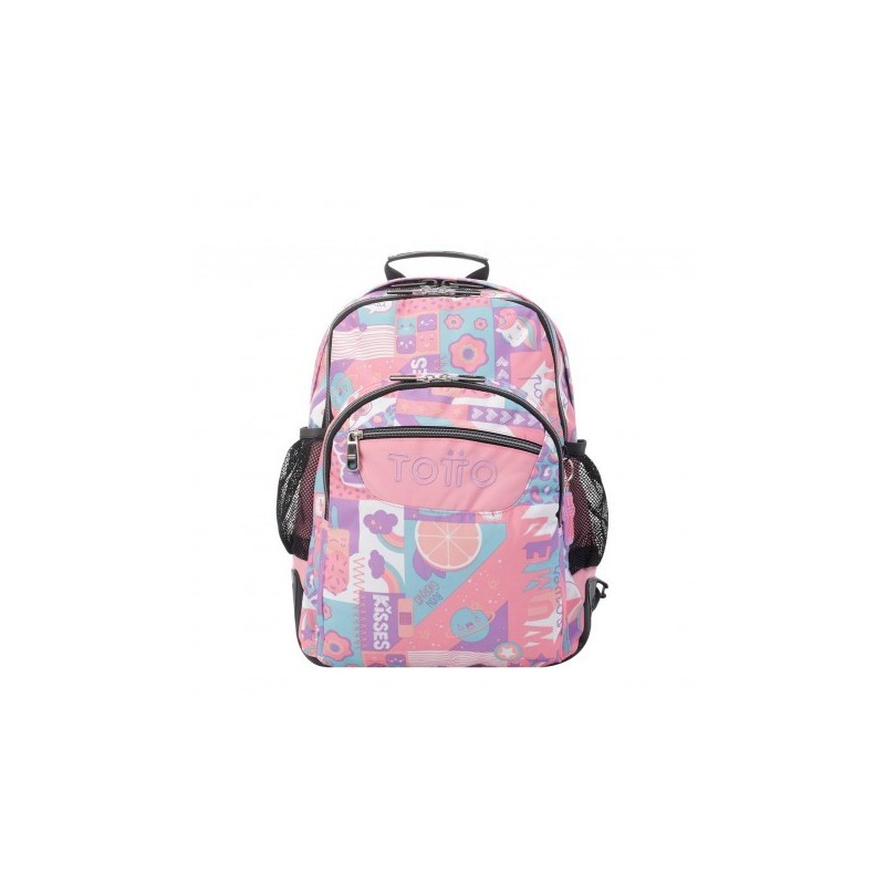 MOCHILA INFANTIL ROSA PALO BOLSILLOS MA04ECO029-2120N-2DN TOTTO