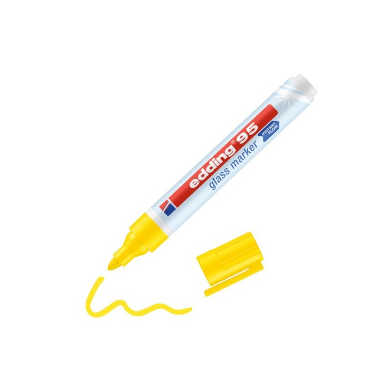 MARCADOR DE PUNTA REDONDA PARA CRISTAL GROSOR DE TRAZO: 1,5 - 3 MM COLOR: 05. EDDING 95-05