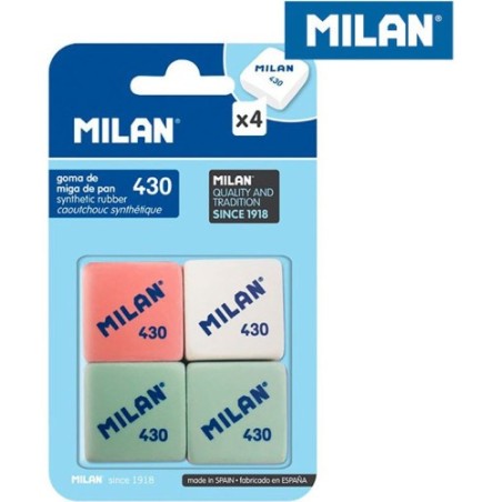 BLÍSTER 4 GOMAS 430 (MIGA DE PAN) MILAN BMM9215