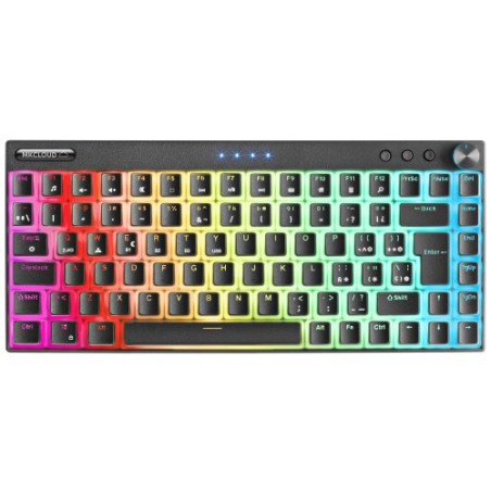 Mars Gaming MKCLOUD Teclado Inalámbrico RGB Negro Switch Marrón Español