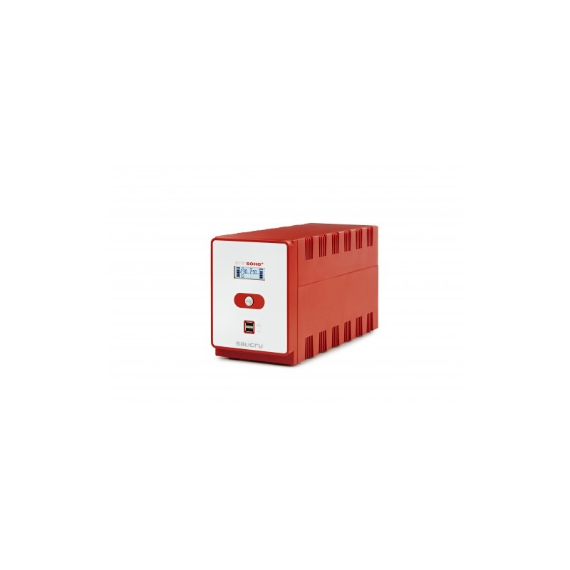 Salicru SPS 1600 SOHO+ IEC – Sistema de Alimentación Ininterrumpida (SAI/UPS) de 1600 VA Line-interactive y con doble cargador USB (Tipo de tomas IEC)