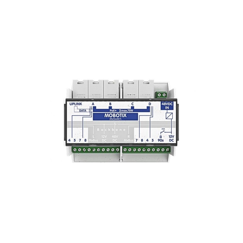MOBOTIX MXSWITCH FOR DIN RAIL MOUNTING  (P/N:MX-SWITCH1)