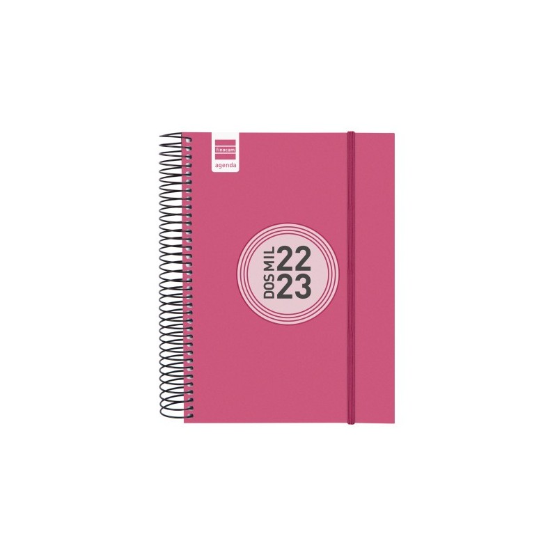 AGENDA ESCOLAR 2022-2023 ESPIR COLOR E10 1 DÍA PÁGINA ROSA FINOCAM 630584523