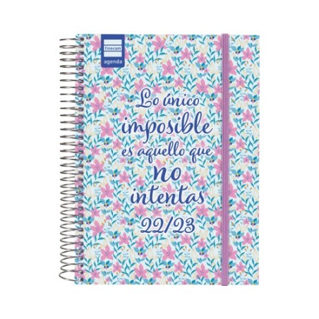 AGENDA ESCOLAR 2022-2023 SECUNDARIA 1/4 1 DÍA PÁGINA IMPOSIBLE FINOCAM 634243423