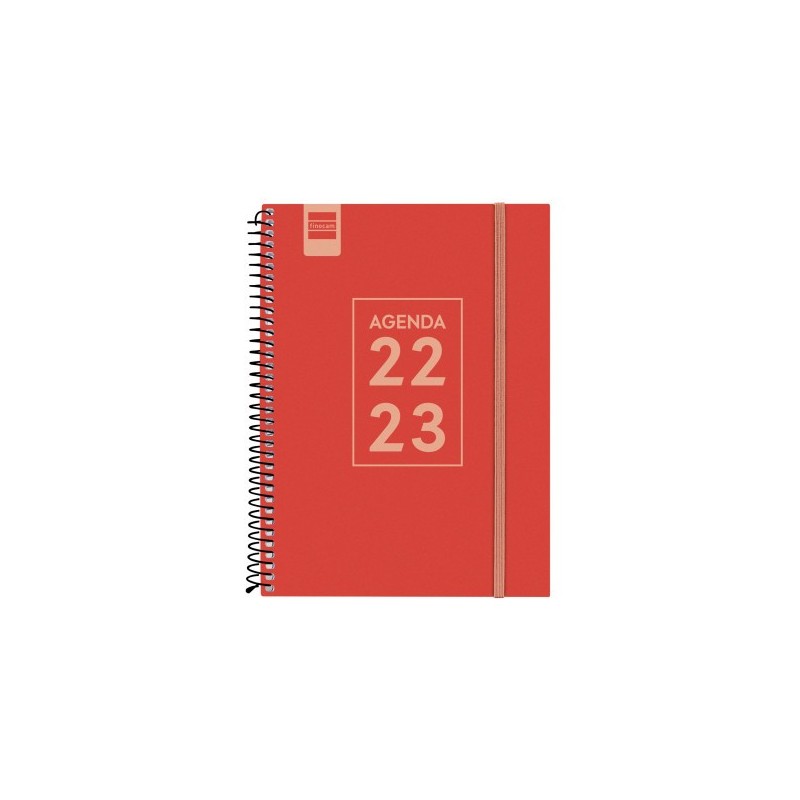 AGENDA ESCOLAR 2022-2023 SECUNDARIA 1/4 SEMANA VISTA HORIZONTAL ROJO FINOCAM 634204223