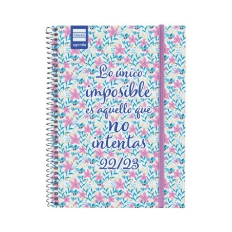 AGENDA ESCOLAR 2022-2023 SECUNDARIA 1/4 SEMANA VISTA HORIZONTAL IMPOSIBLE FINOCAM 634203423